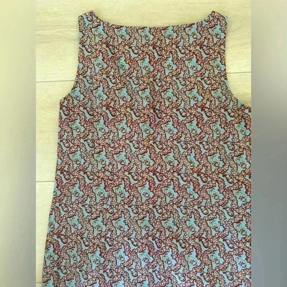 Ralph Lauren petite sleeveless pattern colorful dress 10p like new condition - Picture 8 of 8